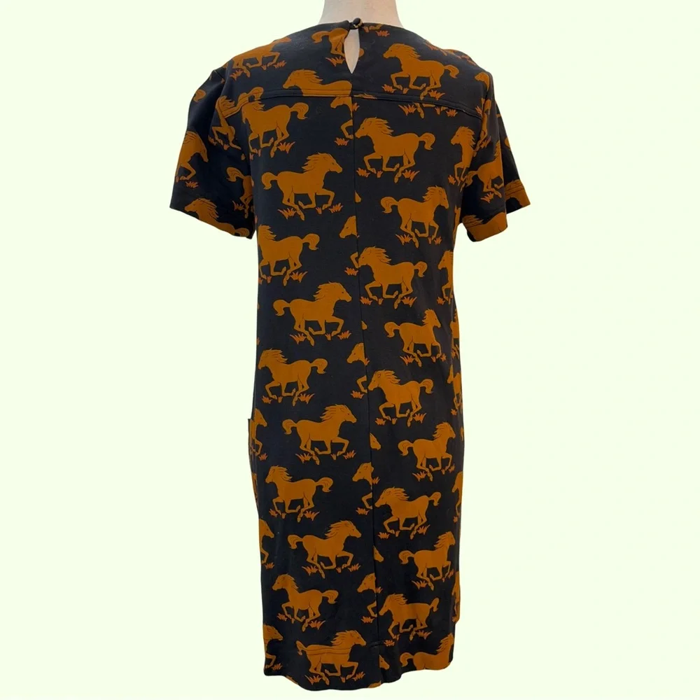Vivienne Tam Horse Print Cotton Shift Medium